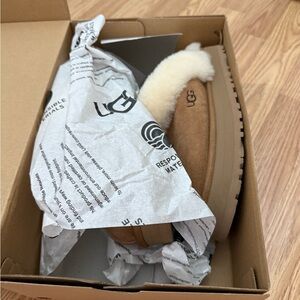 UGG Chestnut and Cream Shearling Mule Slippers